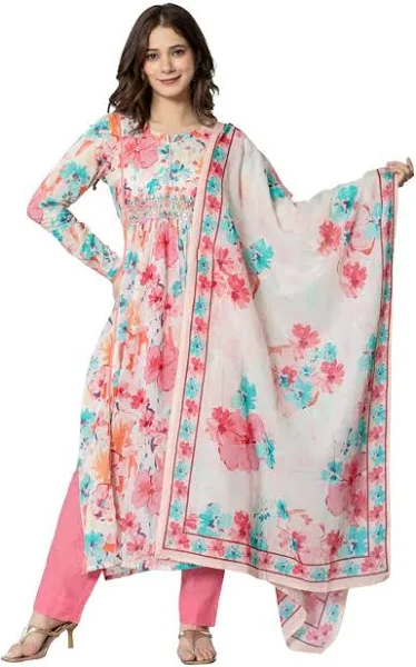 Amayra Women's Synthetic Kurta Pant Dupatta Set